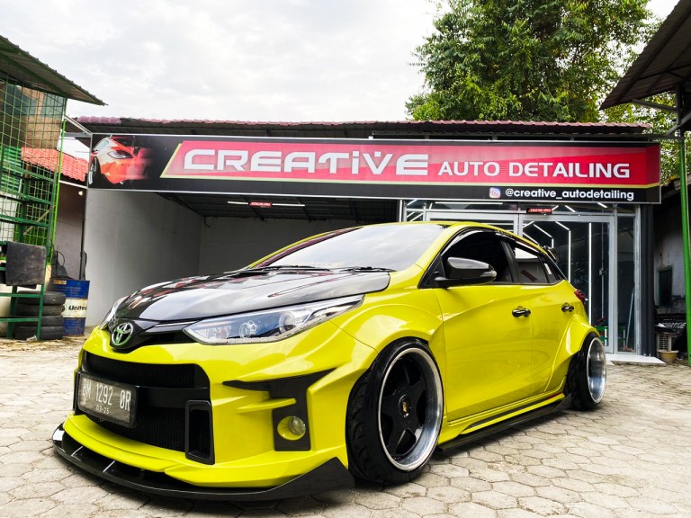Modifikasi All New Yaris 2020, Tampil Agresif Cangkok Gaya Rocket Bunny