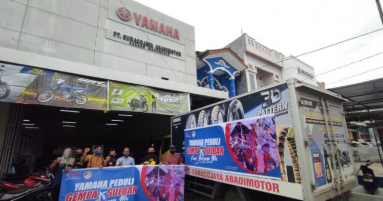 Yamaha Donasi Kebutuhan Pokok bagi Korban Gempa Sulawesi Barat