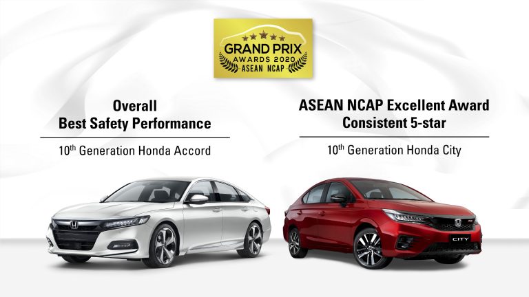 Honda Accord dan Honda City Raih 4 Penghargaan Fitur Keselamatan ASEAN NCAP