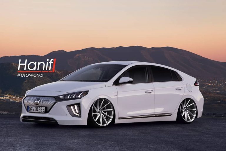 Hyundai Ioniq Tampil Kandas, Pasang Pelek Lebar Plus Air Suspension