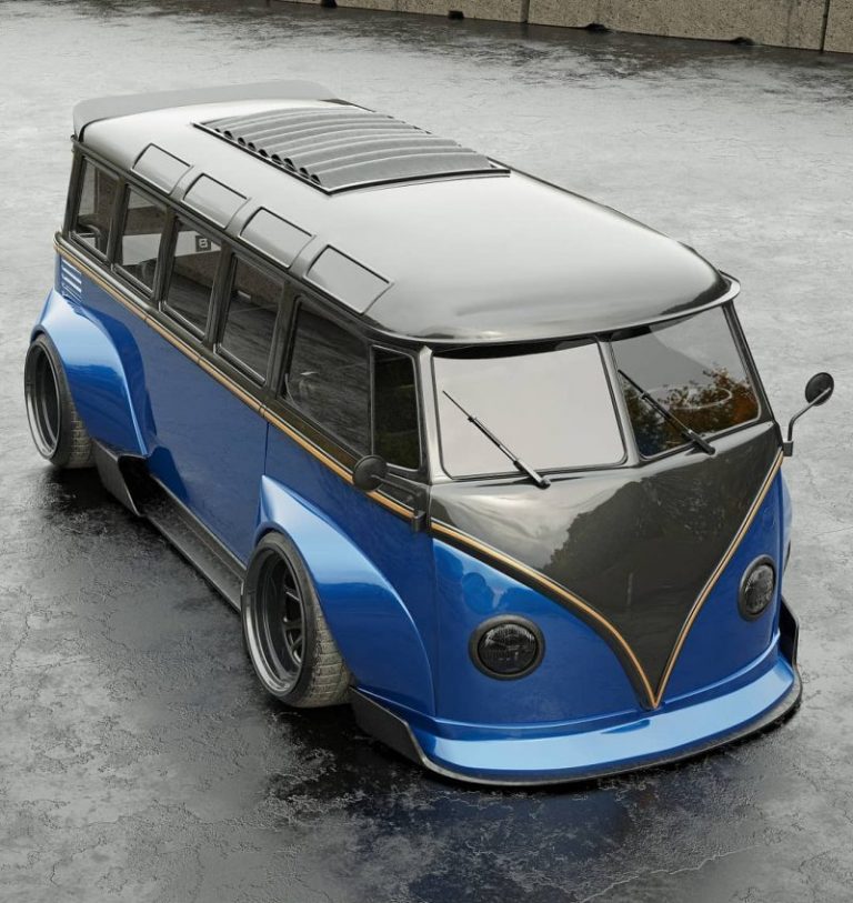 Begini Hasil Render VW Kombi Bertampang Agresif Plus Tongkrongan Gambot