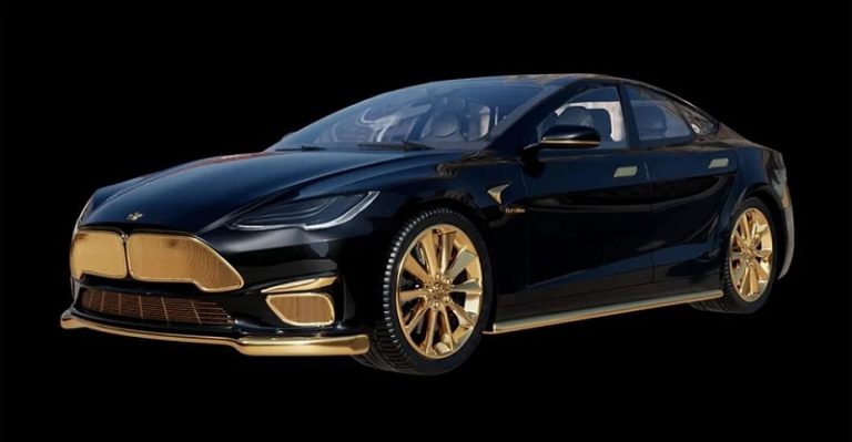 Diklaim Paling Mahal, Inilah Tesla Model S Berlapis Emas Murni 24 Karat