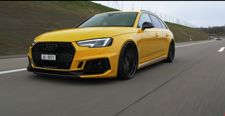 Audi RS4 Avant Modif Minimalis, Warna Bodi Terang dan Sudah Pasang Airsus