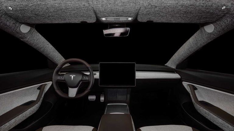 Vilner Studio Upgrade Interior Tesla Model 3 Bergaya Retro