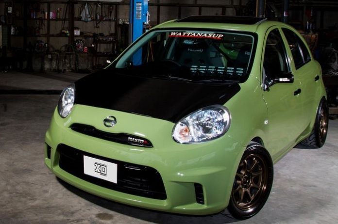 Modifikasi Nissan March dijejali mesin turbo (3)