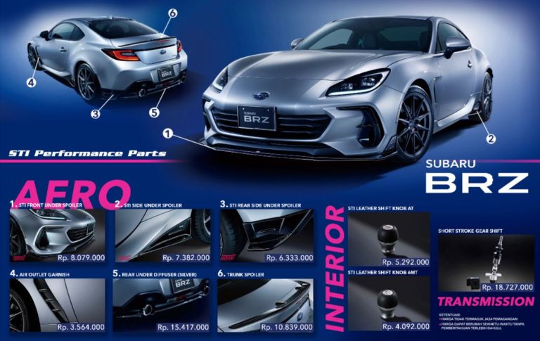 Aksesori STI Untuk BRZ Sudah Tersedia Di Plaza Subaru Indonesia