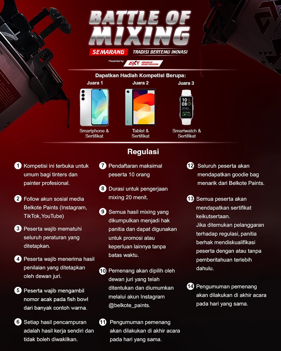 Battle of Mixing: Belkote Paint Tantang Jagoan Cat Adu Skill di IMX ...