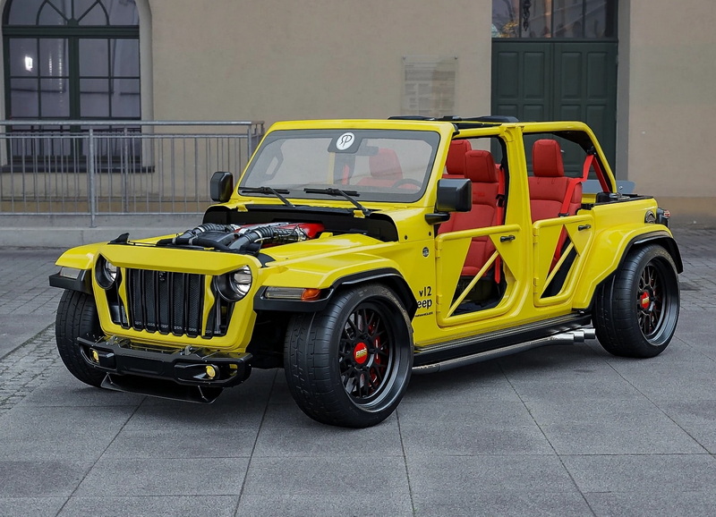 Jeep Rasa Supercar: Konsep Digital Ferrangler Gabungkan Wrangler dan Ferrari V12