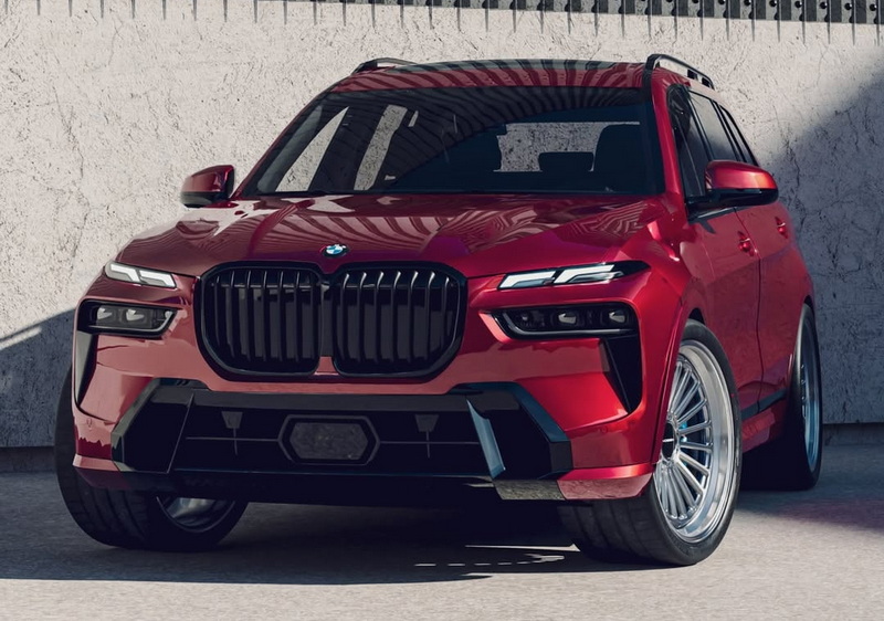 BMW X7 M60i Merah Ini Tampil Mewah dengan Velg 24 Inci, Proporsinya Tetap Pas